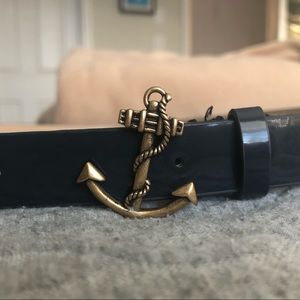 J. Crew leather belt with anchor buckle